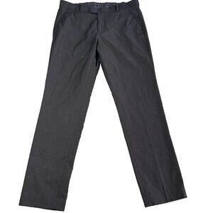 H&M Mens Dress Pants Black‎ 36 Flat Front Slim Fit